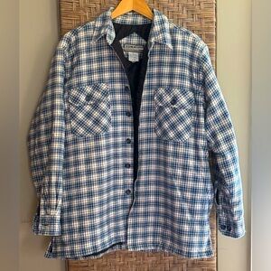 Y.U.M.A Insulated Plaid Jacket - Blue Plaid - Cotton